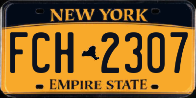 NY license plate FCH2307