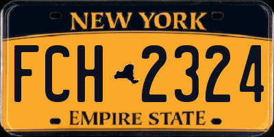 NY license plate FCH2324