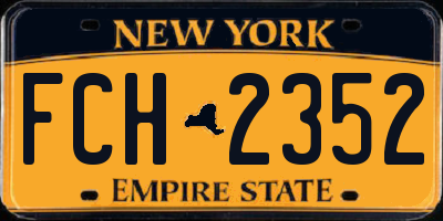 NY license plate FCH2352