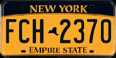 NY license plate FCH2370