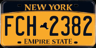 NY license plate FCH2382