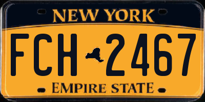 NY license plate FCH2467