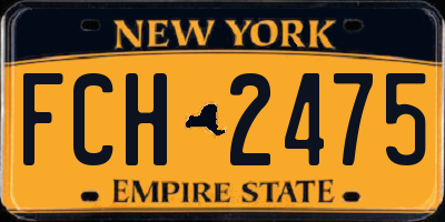 NY license plate FCH2475