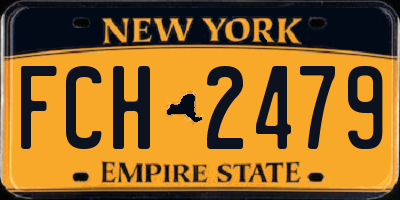 NY license plate FCH2479