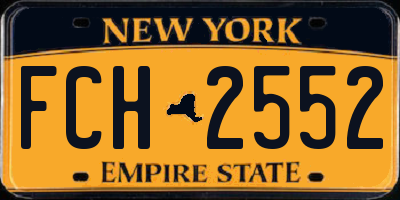 NY license plate FCH2552