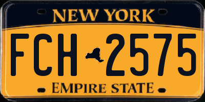 NY license plate FCH2575