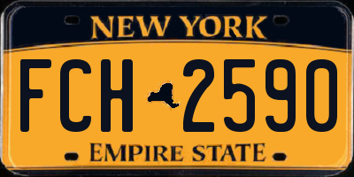 NY license plate FCH2590