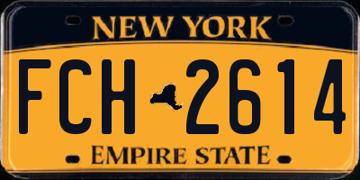 NY license plate FCH2614