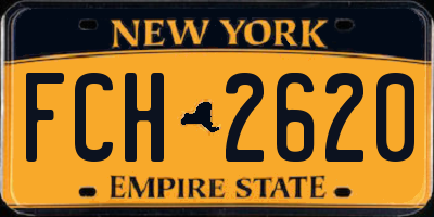 NY license plate FCH2620