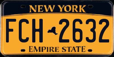NY license plate FCH2632