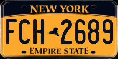 NY license plate FCH2689