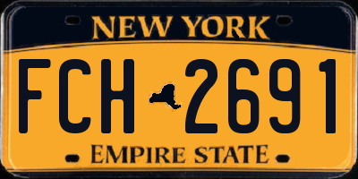 NY license plate FCH2691