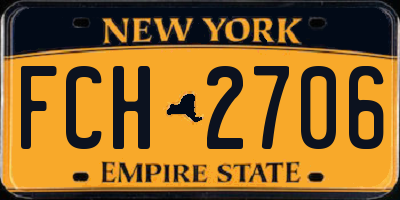 NY license plate FCH2706