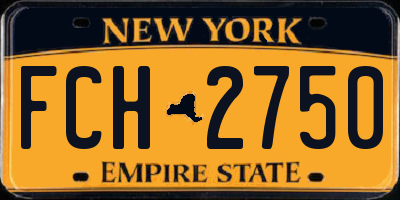 NY license plate FCH2750