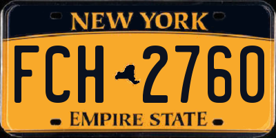 NY license plate FCH2760