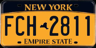 NY license plate FCH2811