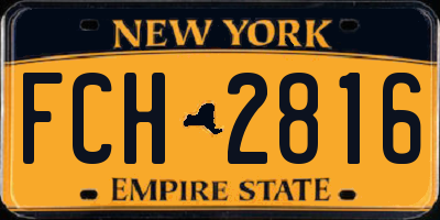 NY license plate FCH2816