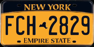 NY license plate FCH2829