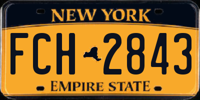 NY license plate FCH2843