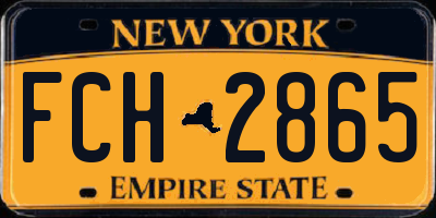 NY license plate FCH2865
