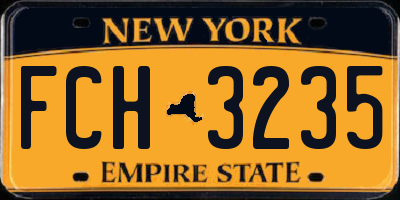 NY license plate FCH3235