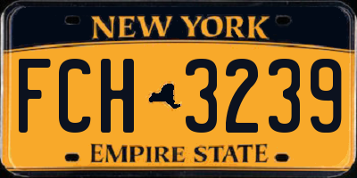 NY license plate FCH3239