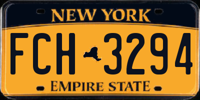 NY license plate FCH3294