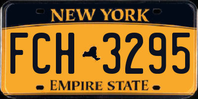 NY license plate FCH3295
