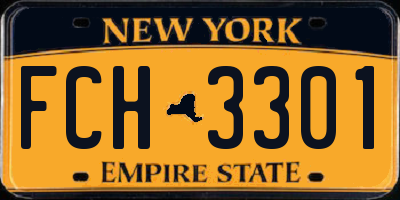 NY license plate FCH3301