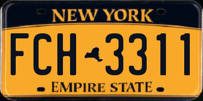 NY license plate FCH3311