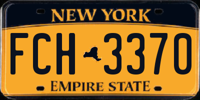 NY license plate FCH3370