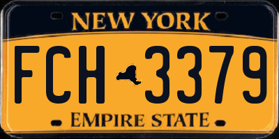 NY license plate FCH3379