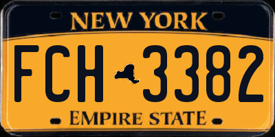 NY license plate FCH3382