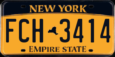 NY license plate FCH3414