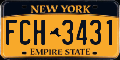NY license plate FCH3431