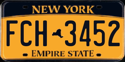 NY license plate FCH3452