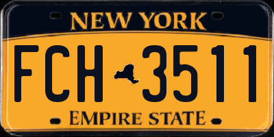 NY license plate FCH3511