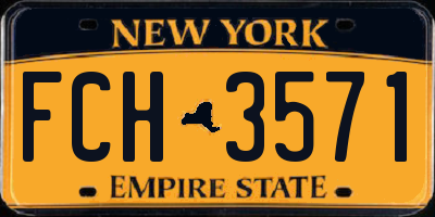 NY license plate FCH3571