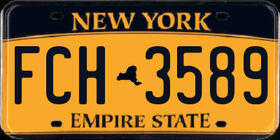 NY license plate FCH3589