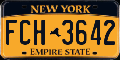 NY license plate FCH3642