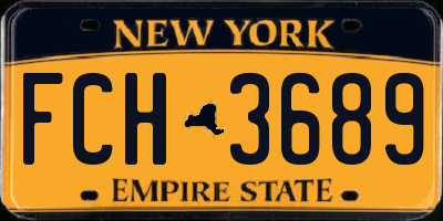 NY license plate FCH3689