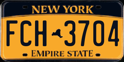 NY license plate FCH3704