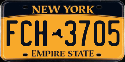 NY license plate FCH3705