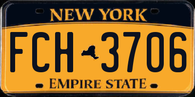 NY license plate FCH3706