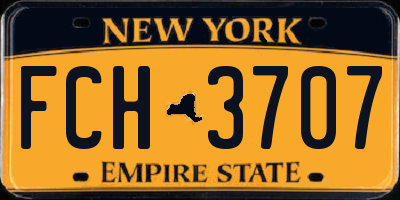 NY license plate FCH3707