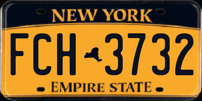 NY license plate FCH3732
