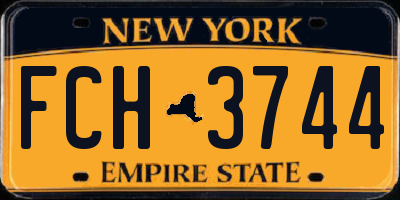 NY license plate FCH3744