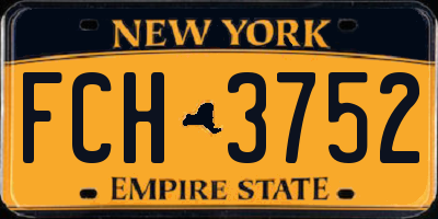NY license plate FCH3752