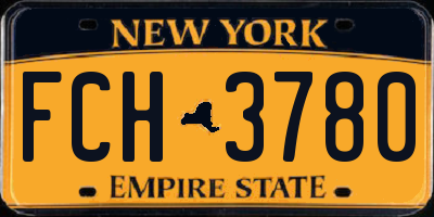 NY license plate FCH3780