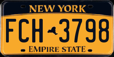 NY license plate FCH3798